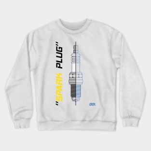 Spark Plug Draw and Blueprint Art Crewneck Sweatshirt